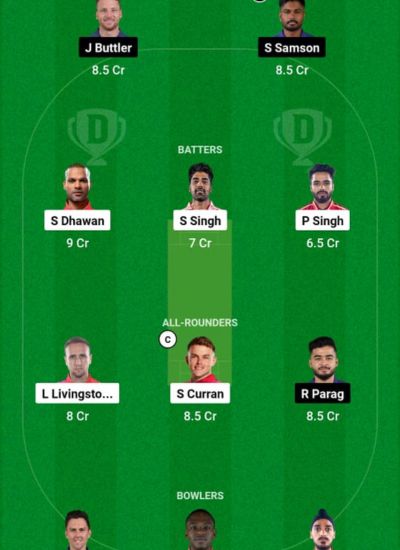 pbks vs rr dream 11 fantasy team 